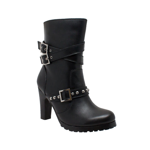 8545 Women's 3-Buckle Boot with Heel