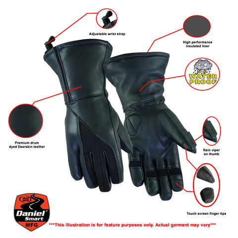 DS70 Women's Feature-Packed Deer Skin Insulated Cruiser Glove