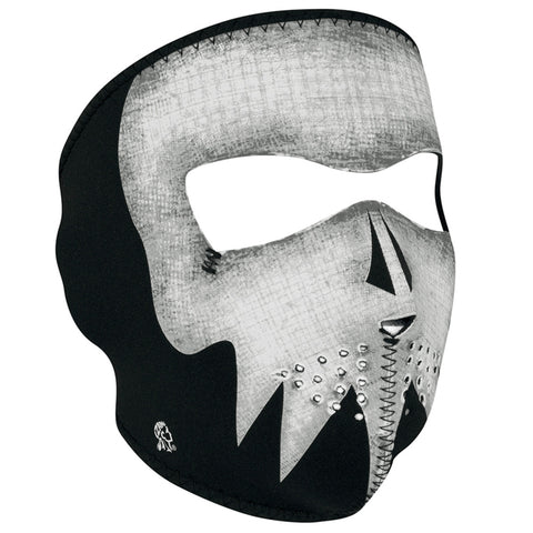 WNFM081G ZAN&reg; Full Mask- Neoprene- Gray Skull, Glow in the Dark