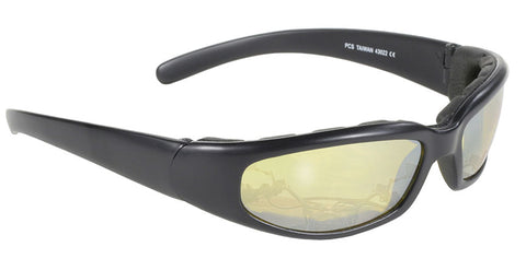 43022 Rally Wrap Padded Blk Frame/Yellow Lens