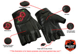 DS36 Women's Embroidered Fingerless Glove