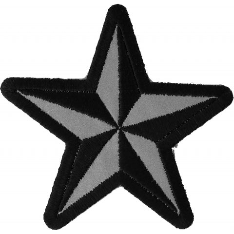 P1479REF Reflective Nautical Star Novelty Iron on Patch
