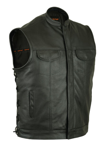 DS192 Concealed Snaps, Premium Naked Cowhide, Hidden Zipper, Side Lac