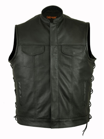 DS192 Concealed Snaps, Premium Naked Cowhide, Hidden Zipper, Side Lac