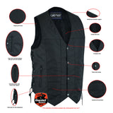 DS113 Men's Textile Ten Pocket Utility Vest