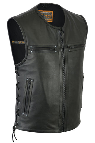 DS146 Men&#039;s Zipper Front Single Back Panel Concealed Carry Vest