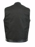 DS689 Concealed Snap Closure, Textile Material, Scoop Collar & Hidden