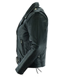 DS831 Women's Classic Side Lace Police Style M/C Jacket